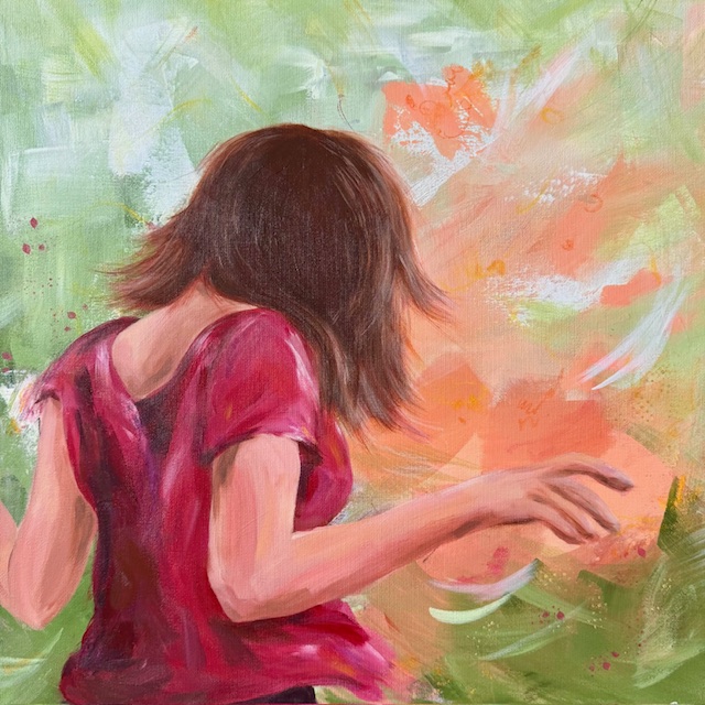  Akryl på lærred, 50 x 50 cm. 