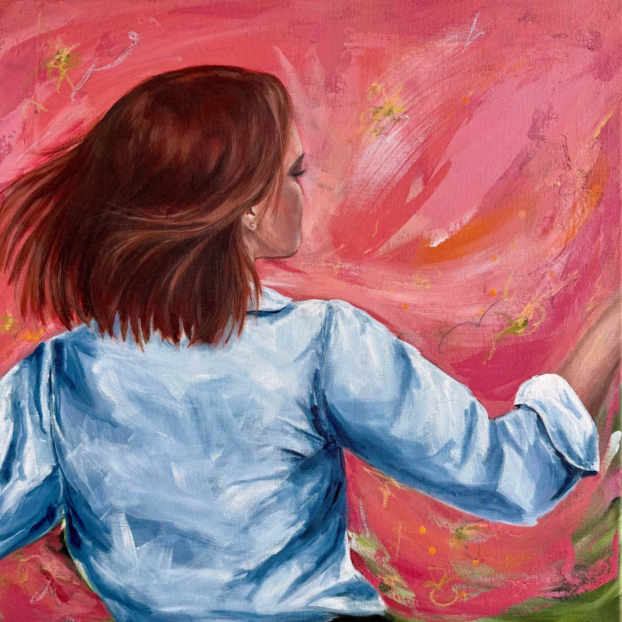  Akryl på lærred, 50 x 50 cm. 