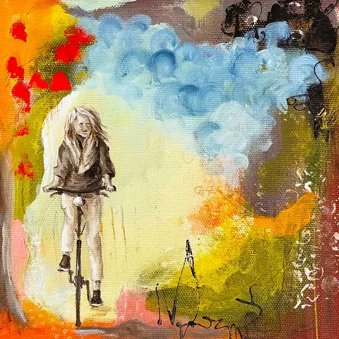 Akryl på lærred, 20 x 20 cm