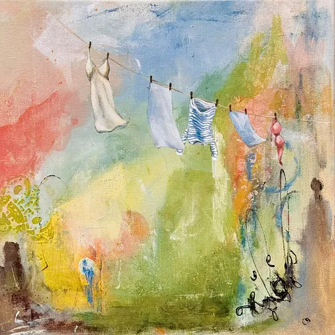  Akryl på lærred, 30 x 30 cm. 