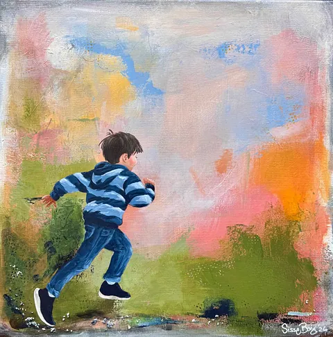  Akryl på lærred, 50 x 50 cm. 