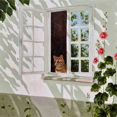  Akryl på lærred, 50 x 50 cm. 