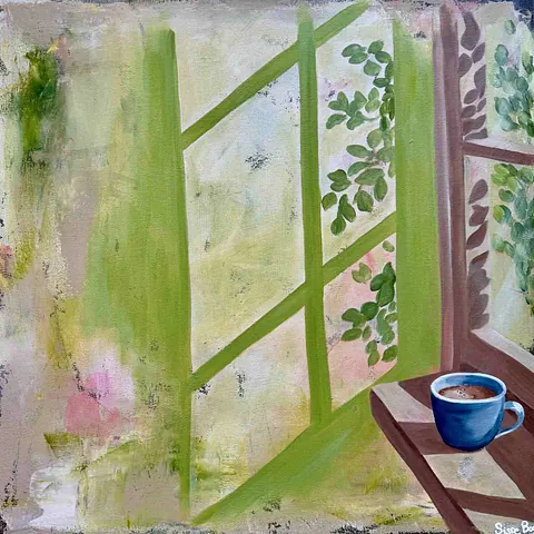  Akryl på lærred, 50 x 50 cm. 
