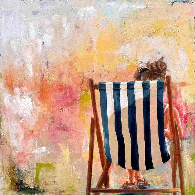  Akryl og mixed media på lærred, 60 x 60 cm. 