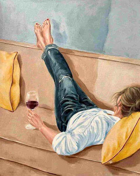  Akryl på lærred, 100 x 80 cm. 