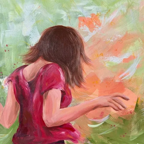  Akryl på lærred, 50 x 50 cm. 