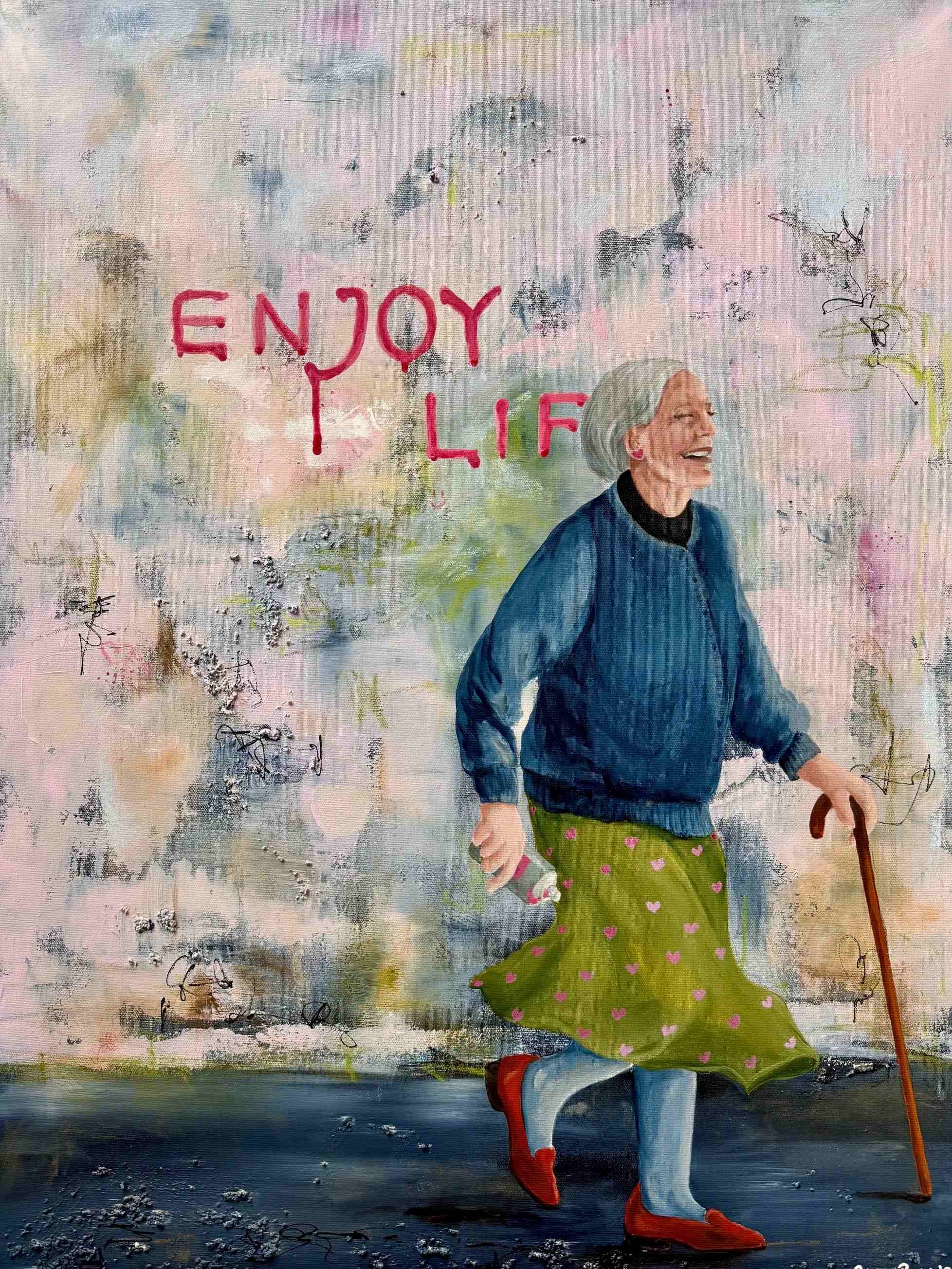  Akryl på lærred, 80 x 60 cm. 