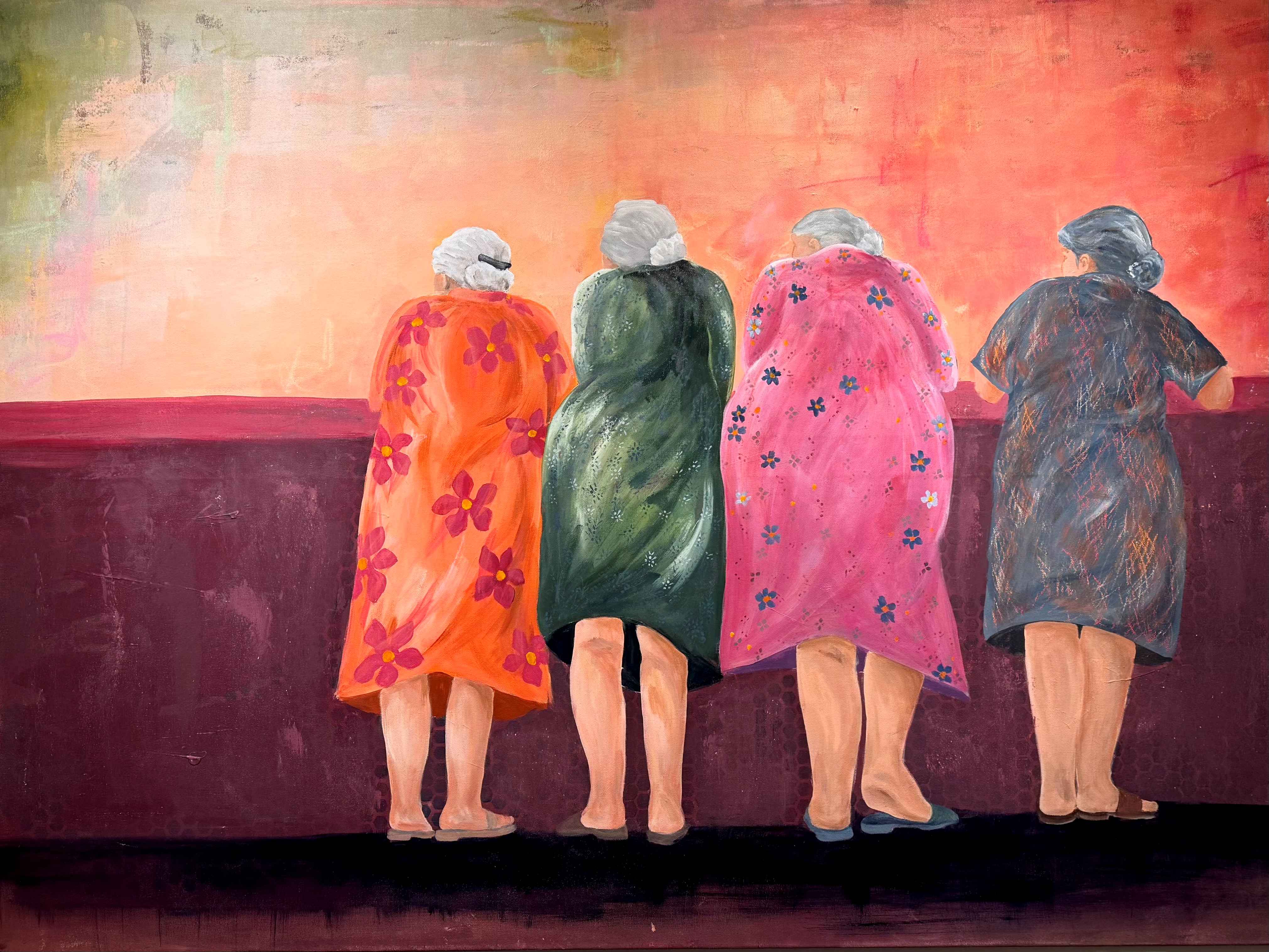  Akryl på lærred, 100 x 140 cm. 