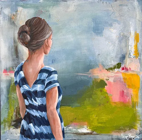  Akryl på lærred, 50 x 50 cm. 