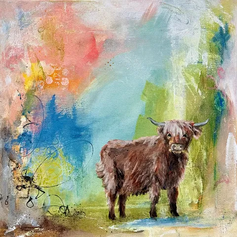  Akryl på lærred, 30 x 30 cm.