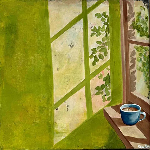  Akryl på lærred, 50 x 50 cm. 