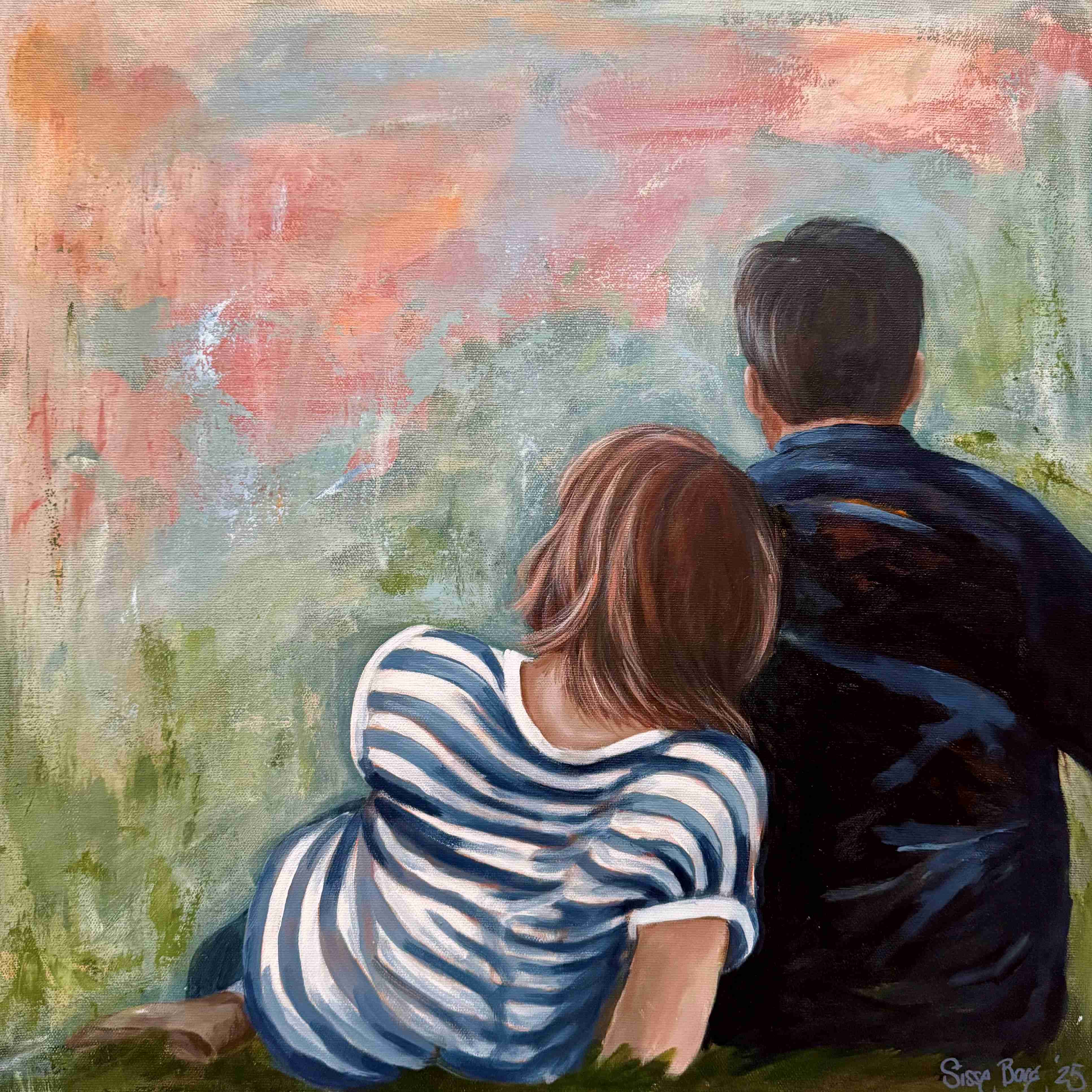  Akryl på lærred, 50 x 50 cm. 