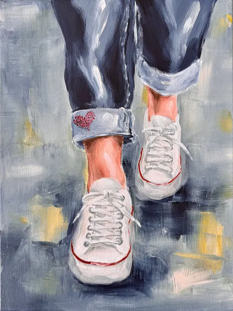  Akryl på lærred, 40 x 30 cm. 