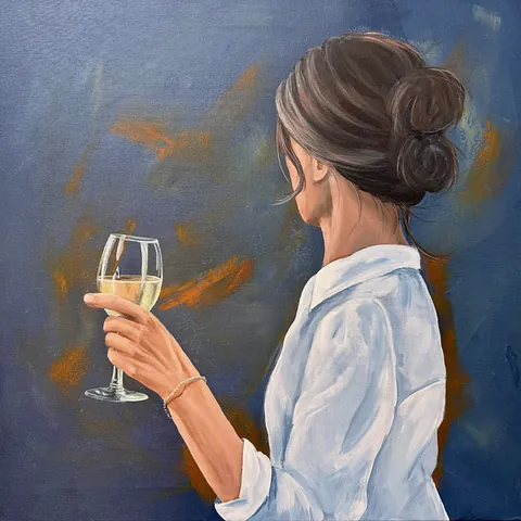  Akryl på lærred, 60 x 60 cm. 