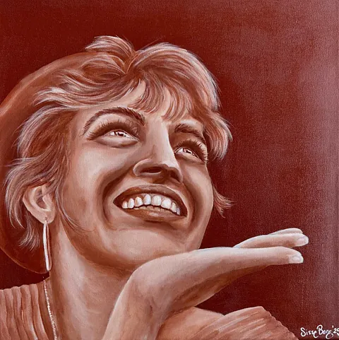  Akryl på lærred, 40 x 40 cm. 