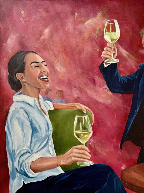  Akryl på lærred, 80 x 60 cm. 