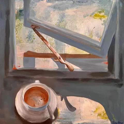  Akryl på lærred, 50 x 50 cm. 