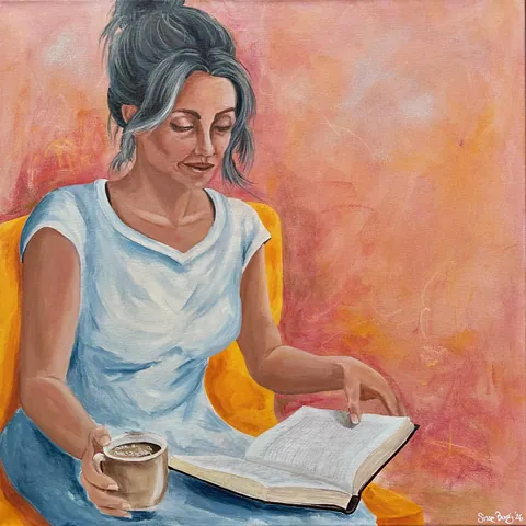  Akryl på lærred, 60 x 60 cm. 
