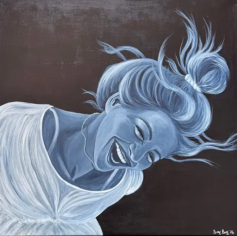  Akryl på lærred, 70 x 70 cm. 