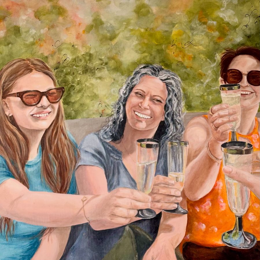  Akryl på lærred, 60 x 60 cm. 