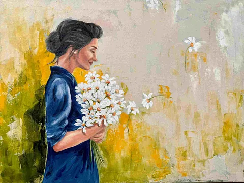  Akryl på lærred, 60 x 80 cm. 