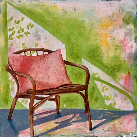 Akryl på lærred, 50 x 50 cm. 