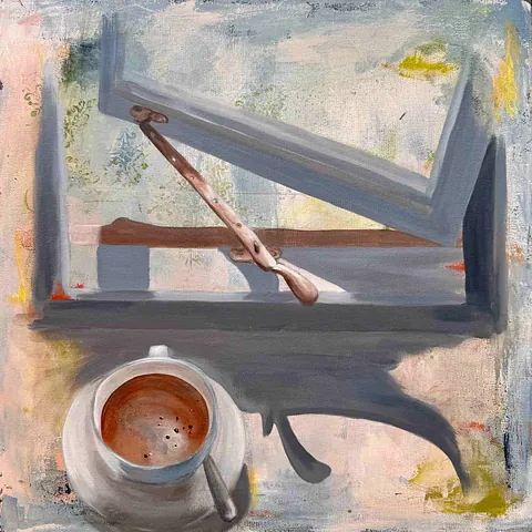  Akryl på lærred, 50 x 50 cm. 