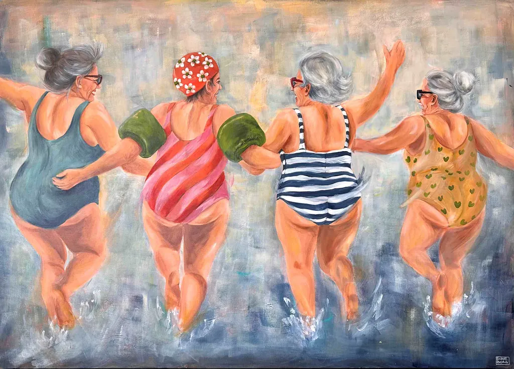  Akryl på lærred, 100 x 140 cm. 