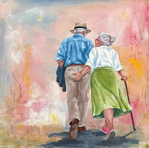  Akryl på lærred, 50 x 50 cm. 
