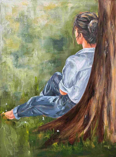  Akryl på lærred, 80 x 60 cm. 