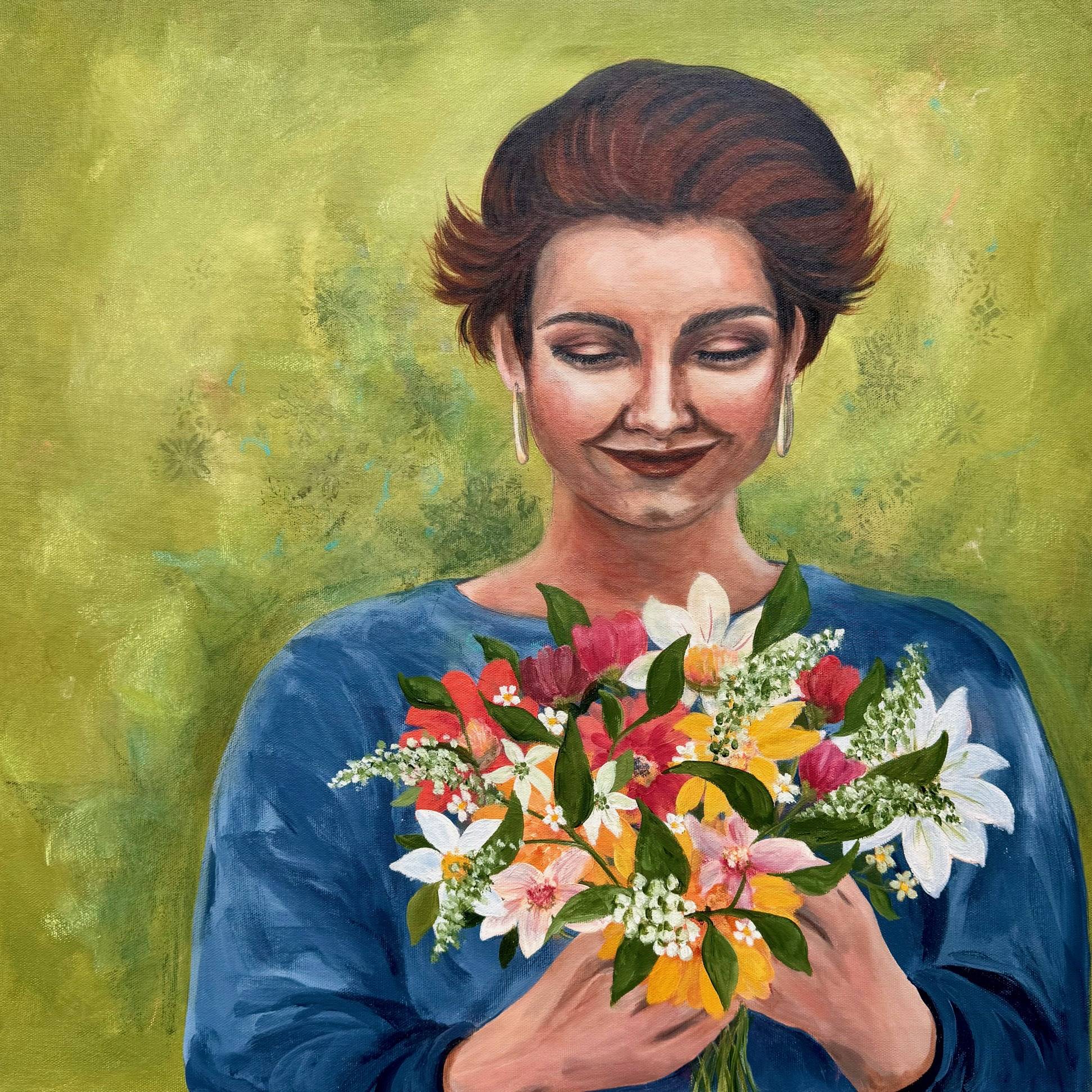  Akryl på lærred, 60 x 60 cm. 