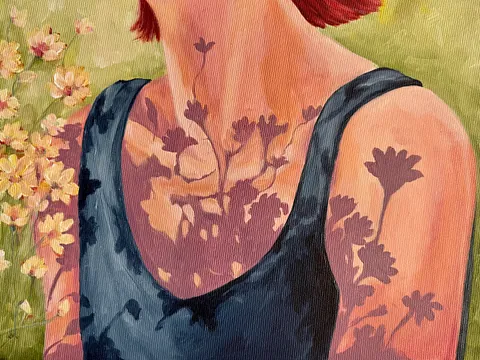  Akryl på lærred, 30 x 40 cm. 